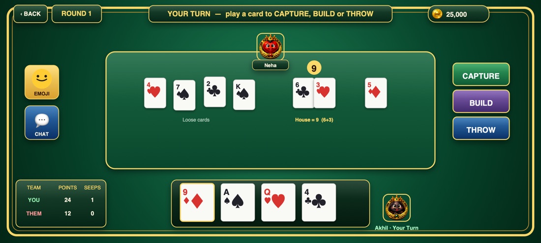 Seep Royale gameplay table