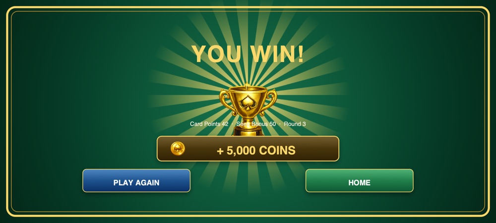You win screen